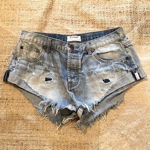 One Teaspoon Bandit Denim Shorts - original - 32